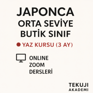 Japonca Orta Seviye Butik Sınıf Yaz Kursu (3 Ay)